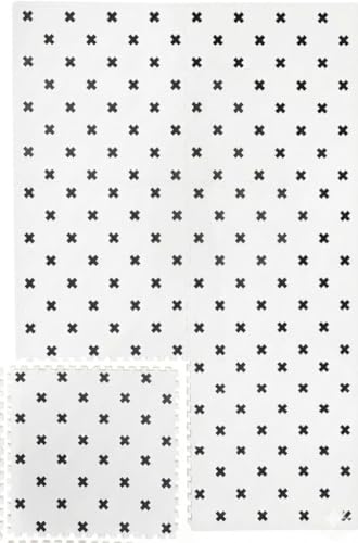 Yay Mats Extra Large Puzzle Play Mat, Brooklyn Cross - color: Brooklyn Cross White
