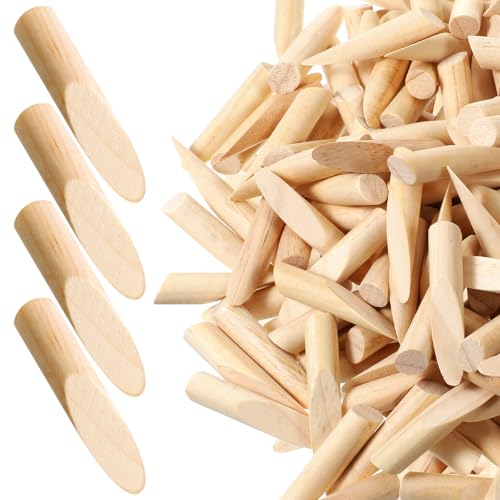 SHENLIU 300 Pack Solid Wood Pocket Hole Plugs, Pocket Hole Jig Wooden Plugs