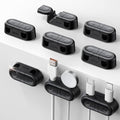 Chfeila 8Pack Magnetic Cable Clips, Dual Slot Cord Holder Clips, Black - color: Black-8Pack