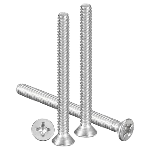 METALLIXITY #8-32x1-1/2 Phillips Flat Head Bolts 304 Silver 30Pcs - color: Silver, size: #8-32x1-1/2"