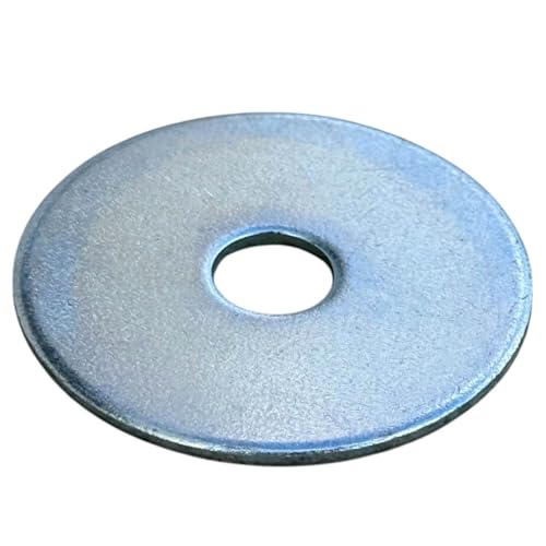 Sandbaggy 1/4” x 1-1/4” Galvanized Fender Washer (Zinc Plated) (1300, Silver, 1/4” x 1-1/4”)
