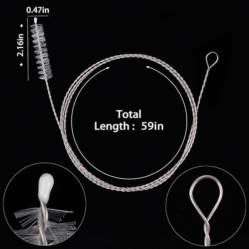 Mygeromon Flexible Drain Brush Extra Long Nylon Cleaner 59 Inches 2 PCS - color: 2 Pcs