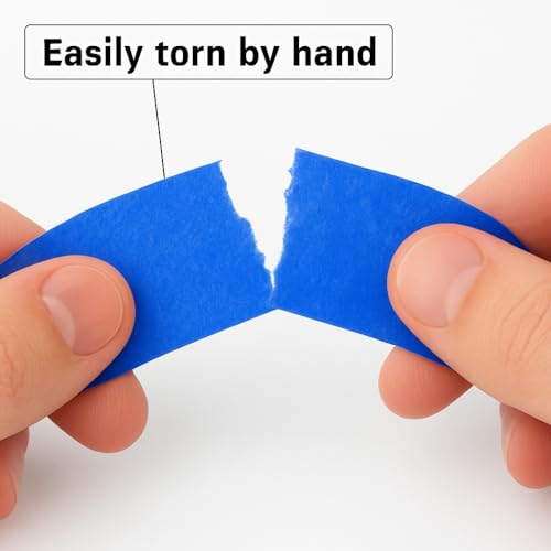 Blue Painters Tape - Masking Tape 2 Inch Wide (1.88" x 90FT) - Multi-Surface, Smart Adhesion, Indoor & Outdoor - 1 Roll Paint Tape for DIY, Labeling, Art, Car (#3910) - color: Blue