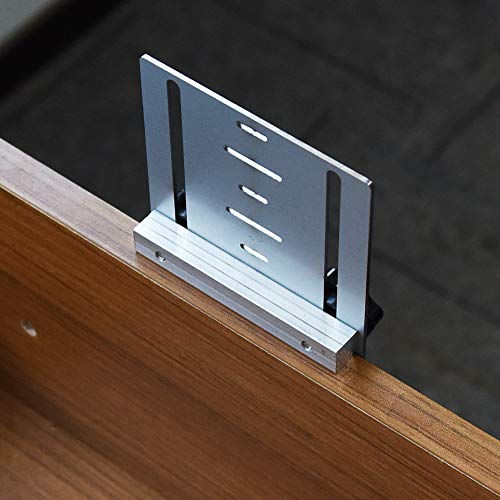 Mousike Cabinet Pull Metal Template， Handle Drill Mounting Template for Cabinet Doors and Drawers(Silver,1Pack)