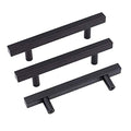 Goldenwarm 10 Pack 3-3/4 Inch Black Cabinet Handles Kitchen Drawer Pulls - color: Black, size: 3-3/4 Inch Hole Center