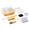 Voomey 17 Pcs 6 Inch Foam Paint Roller Kit with Angle Paint Brush,Paint Tray with Liners,Paint Kit for Painting Walls,Cabinet,Trim - style: 17pcs 6inch paint roller kit