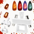 modelones Cat Eye Magnet for Glass Bead Cateye Fall Gel Polish Nail Stuff - color: A White Glass Bead Nail Magnet