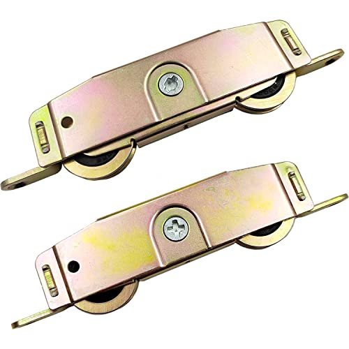 Sliding Patio Door Roller Assembly for Truth Part #31761A, Jeld Wen, Milgard, Marvin, Peachtree, Caradco, 1-1/4" Steel Ball Bearing, Side Adjustable, 2 Pack - style: Side Adjuster