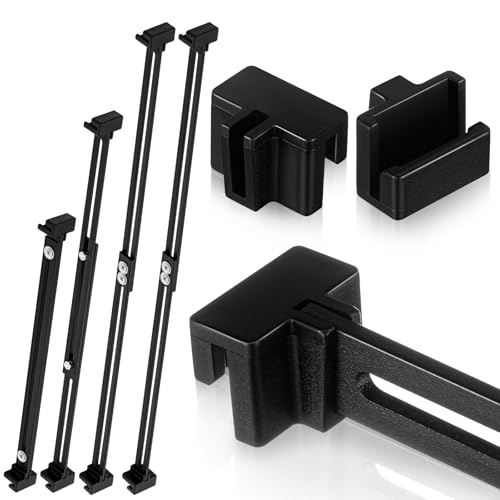 12 Pcs Metal Adjustable File Cabinet Rails Set, Black,10-18 Inch - color: Black, size: 10-18inch