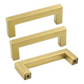 Goldenwarm 25 Pack 3 Inch Gold Cabinet Handles Brushed Gold Cabinet Pulls - color: Gold, size: 3in Hole Centers