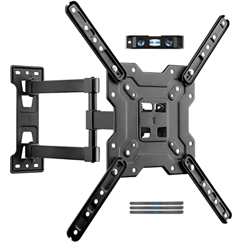 Suptek TV Wall Mount Swivel and Tilt Full Motion for Most 23 to 60 inch TV Mount up to 66lbs max VESA 400x400mm (A1+) - size: 23-60"