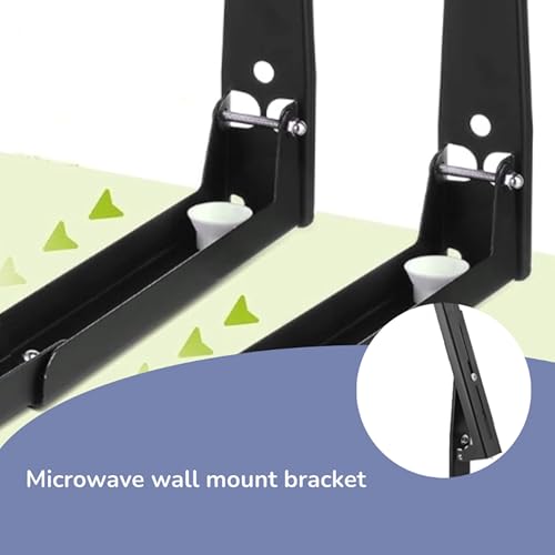 Microwave Wall Mount Shelf Bracket, Black