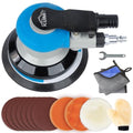 5" Air Sander Kit - Garage-Ready Dual Action Tool, Car Detailing & Woodworking Hero | Palm-Sized Power w/Free Tool Kits - color: Black, size: 5 inch