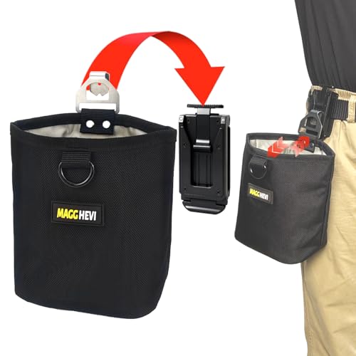 [MAGG HEVI] Nail & Screw Pouch with Belt Clip, Tools Organizer Pouch Bag with Snap Spring Closure for Men, Electrician, Carpenter, HVAC Tech, Technician, Handy Man, Plumber and Contractor