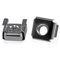 StarTech 100-Pack M6 Square Hole Cage Nuts & Tool, Nickel-Plated, TAA - color: Silver, size: 100-pack, style: Cage Nut only