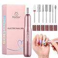 Beetles Electric Nail Drill Kit, 7 Drill Bit 0-12000 RPM Electric Nail File - color: A - Pink