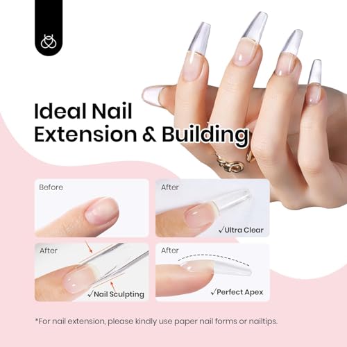 Beetles Hard Gel Kit Low Heat, Mint Sheer 2 Pcs Clear Builder Nail Gel Nail - color: Mint Sheer Clear Low Heat 2-Pack
