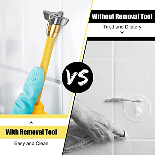 Zhengmy Grout Removal Tool 4 in 1 Grout Scraper Cleaning Remover Tool Scraper Cemented Carbide Alloy Head Tile Removal Caulking Cleaner for Floor Ceramic Tile Gaps
