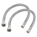 16" Faucet Supply Line, 3/8 inch Comp x 1/2 inch FIP Faucet Connector, Braided Stainless Steel Faucet Hose for Bathroom Sink and Kitchen, Leak-Resistant cUPC Certified Water Supply Line, 2 Pack - size: 16inch
