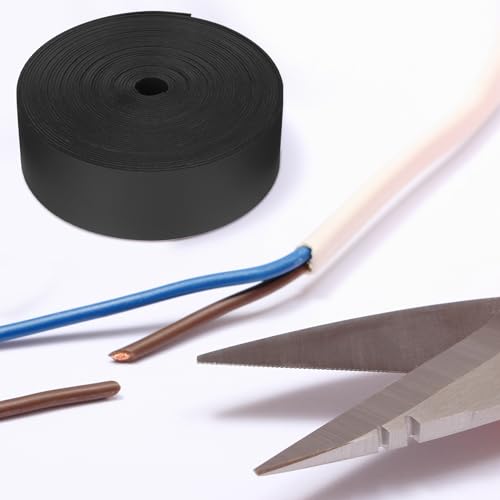 1 Inch Heat Shrink Tape Black Electrical Roll Shrinkable Wrap - size: 1 Inch