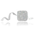 SlowVibes Bling White Diamond Retractable Body Measuring Tape, 60 Inch - color: White