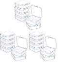 Jetec 6 Pieces Mini Plastic Clear Beads Storage Containers Box for Collecting Small Items, Beads, Jewelry, Business Cards, Game Pieces, Crafts (2.1 x 2.1 x 0.8 Inch) (Pack of 3) - size: 2.1 x 2.1 x 0.8 Inch (Pack of 3)
