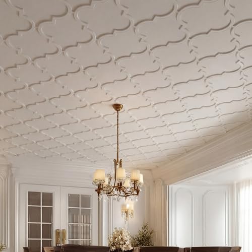 Yalikop 6 Pcs 3D 12 Inch Wall Panels Premade Wainscoting Kit, Classic - color: Classic
