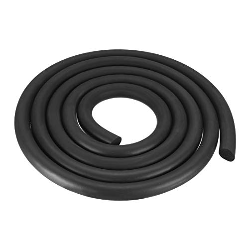 uxcell Foam Rubber Seal Weather Strip 14mm Diameter 2 Meters Long Black - size: 14mm x2m