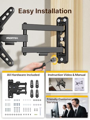 monTEK Full Motion Small TV Wall Mount for 13-43 Inch TVs up to 44 lb - size: 13"-43" Full Motion