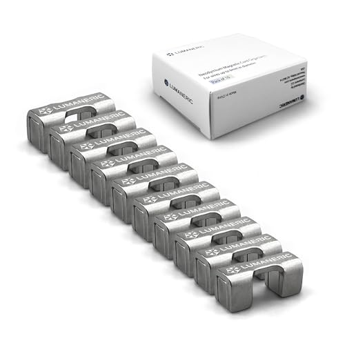 Magnetic Cord Holder, Heavy Duty Neodymium Magnets for Cord Management (10-Pack, Silver) No Adhesives or Cable Ties, Reusable Desk Cable Organizers