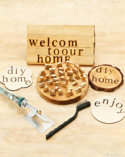 1/2" 26 Pcs Wood Burning Letter Kit, Mini Lowercase Letter Branding Iron - color: 1/2 Inch 26 Pc Lowercase Letter
