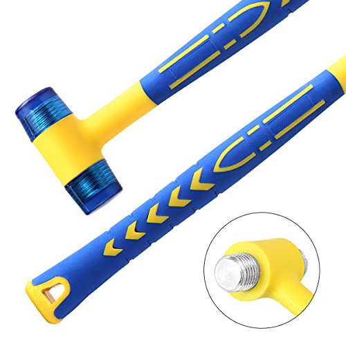 LadyRosian Car Paintless Dent Repair Tools Rubber Hammer Double-Faced Rubber Mallet Alloy Knockdown Tap Down Hammer with 9 Heads Kit for Dent Remover - color: Tool B