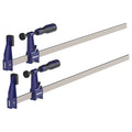 2-Pack Steel Bar Clamps 24 Inch, Quick-Adjust F-Clamps with 2-1/2" Throat Depth, 600LBS Load Wood Clamps for Woodworking, Metalworking, and DIY Projects - size: 24-IN