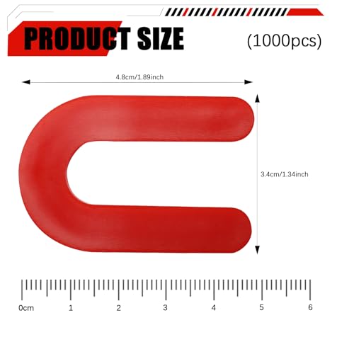 1000 Horseshoe Tile Spacers, 1/8-Inch U-Shaped Plastic Spacers for Tile Leveling System Floor Wall Tile Installation - size: 1/8"-1000 Pcs