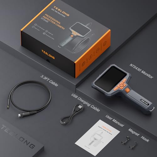 Teslong Dual Lens 3.3FT Endoscope Camera for Drain & Plumbing Inspection - size: 3.3FT