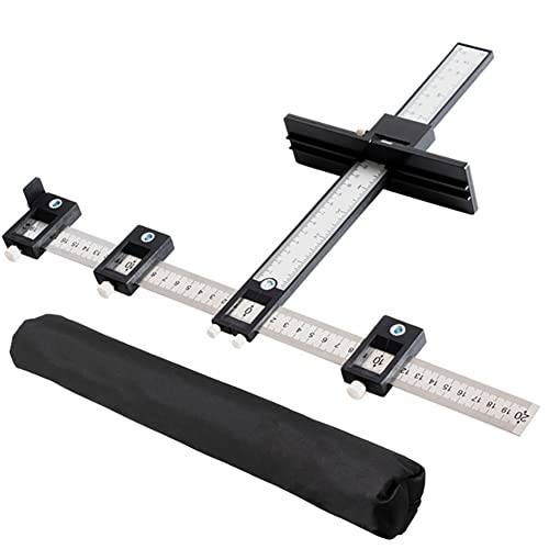 Joywayus Drill Punch Locator Cabinet Hardware Jig New Black Template Woodworking Accurate Drilling Tool - color: Black-abs