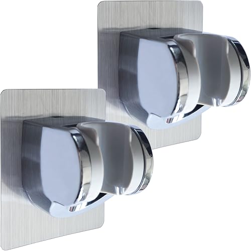 Shower Head Holder, Shower Bracket Hanger, 2 Pack Shower Wand Holder - style: Silver and Gray - 2 Pack