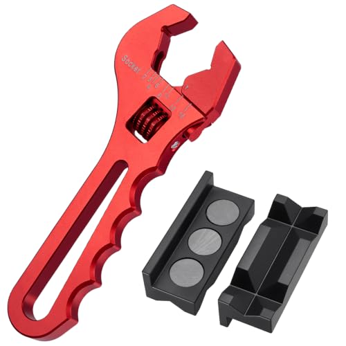 EVIL ENERGY AN Fittings Wrench 3AN-16AN with 4" Magnetic Vise Jaw Pad - color: Red