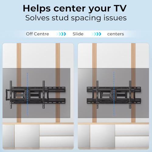 TV Wall Mount Extension Bracket for TV Wall Plate, Fits 16–24 Inch Wood Studs, Supports up to 154 lbs, Stud Spacing Adapter, TV Mount Extender wr Hardware Included