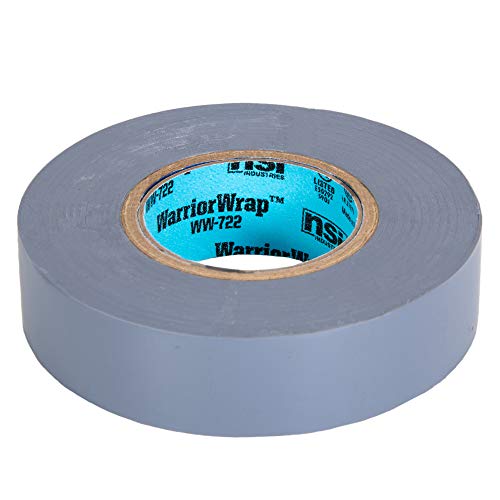 NSi Industries WarriorWrap Select 3/4 in. x 60 ft. 7 mil Vinyl Electrical Tape, Gray (WW-722-GY) - size: 3/4 in. x 60 ft. x 7 mil