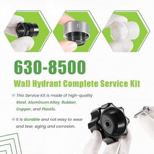 630-8500 Wall Hydrant Complete Service Kit, fit for Mansfield Style 300, 400, 500 Series, for Diamond 300, 400 Series Wall Hydrants