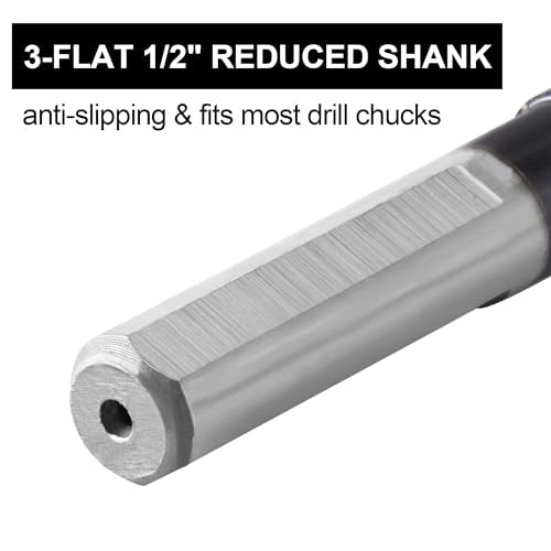 9/16 Drill Bit for Metal and Hardened Steel, M35 Cobalt 1/2 Inch Reduced Shank Industrial Grade Heavy Duty Drill Bit, with Index Storage Case - size: 9/16 in