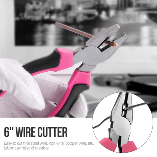 24-Piece Tool Set, Mini Tool Kit, Tool Kit for Home (Pink) - color: Pink