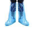 10pcs Disposable Shoe Covers Blue Rain Shoes and Boots Cover Plastic Long Shoe Cover Clear Waterproof Anti-Slip Overshoe for Women Men Water Boots Cover Rainy Day Use Cover - size: 20 Pack(10 Pairs)