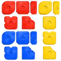 15 PCS Caulking Tool Set, Silicone Sealant Finishing Tools Multi-edge Sealant Applicator Smoother Portable Sealants Scraper for Kitchen Bathroom Floor Window Sealants Sealing Sink (Red Yellow Blue)