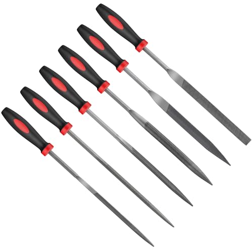 Hi-Spec Needle File Tool Set for Fine Metal, Wood and Craft Work with Case - size: 6 pieces