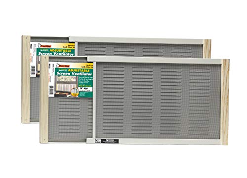 Frost King 2AWS1207 WB Marvin Adjustable Window Screen, 10in High x Fits 21-37in Wide (2 Pack) - style: 10" High x Fits 21-37" Wide (2 Pack)