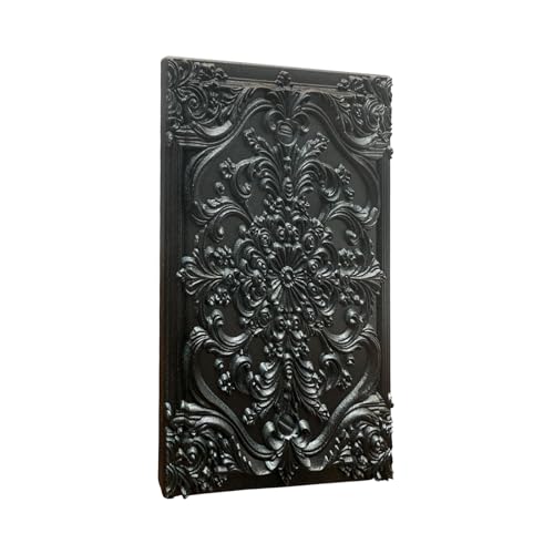 Decorative Light Switch Plate Covers Black Flower Elegant 3D Floral Embossed 1 Gang No Device Single Blank Outlet Covers Wall Plate Light Switch Cover Plate for Bedroom Home Decor - color: Black, size: No Blank 1-Gang/ 5 x 3 IN