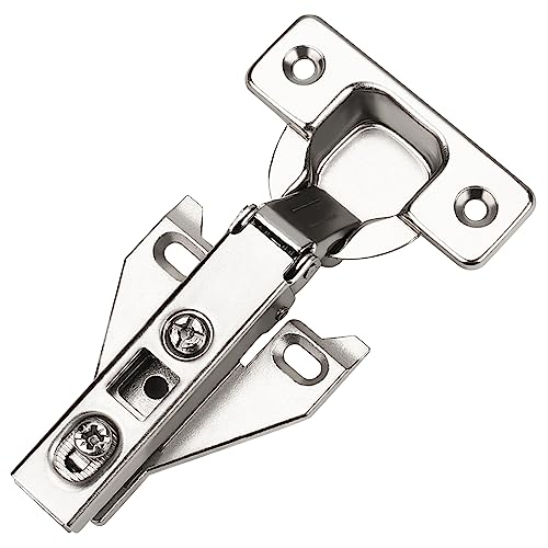 Probrico 18 Pairs（36 Pack） Kitchen Cabinet Hinges for Face Frame Cabinet, Concealed Cabinet Hinges Brushed Satin Nickel with Mounting Screws - size: 18 Pairs