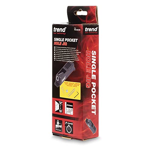 Trend Single Pocket Hole Jig with HSS Drill Bit & Depth Setting Collar, Square Drive Bit & Pocket Hole Screws Selection, PH/JIG/BS - style: Single